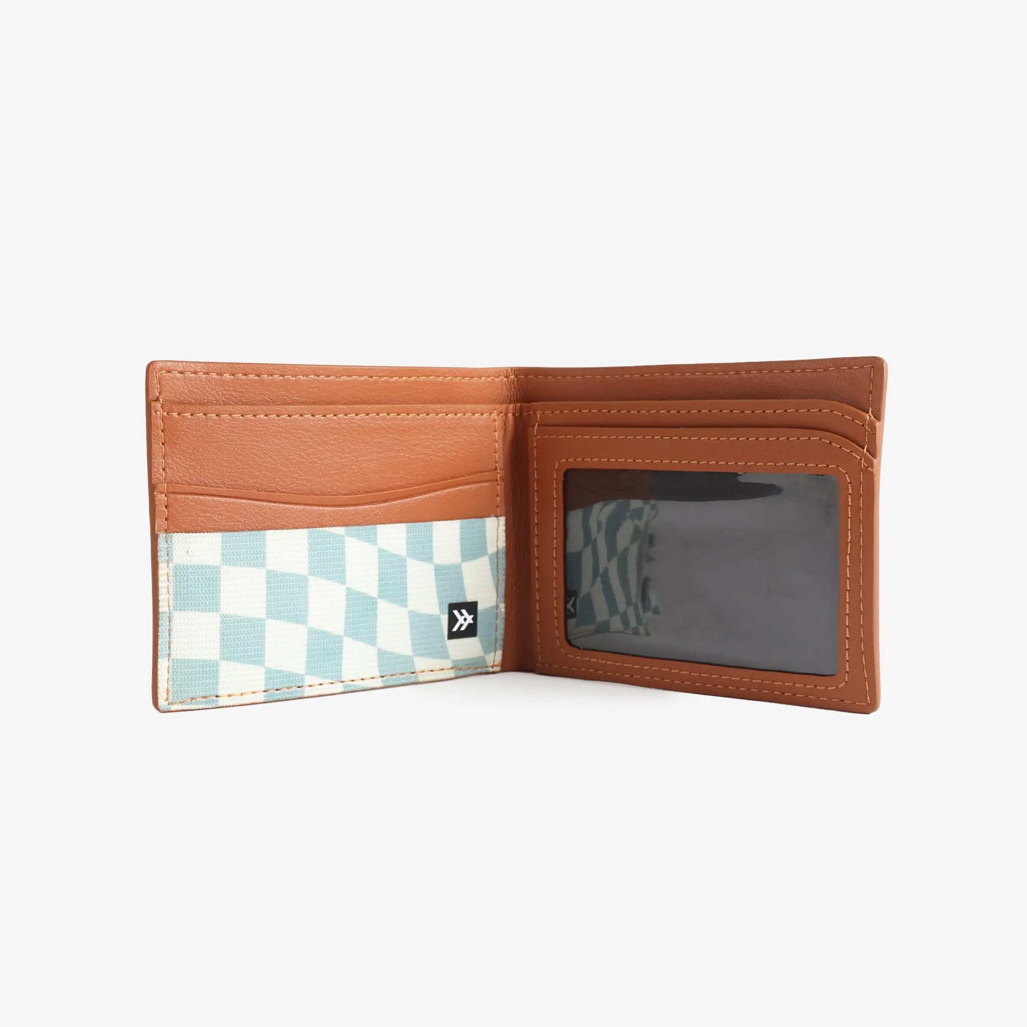 Thread Vegan Leather Bifold Wallet with ID Slot RFID Protection Vegan Leather Minimalist Design Cardholder for 8-10 Cards