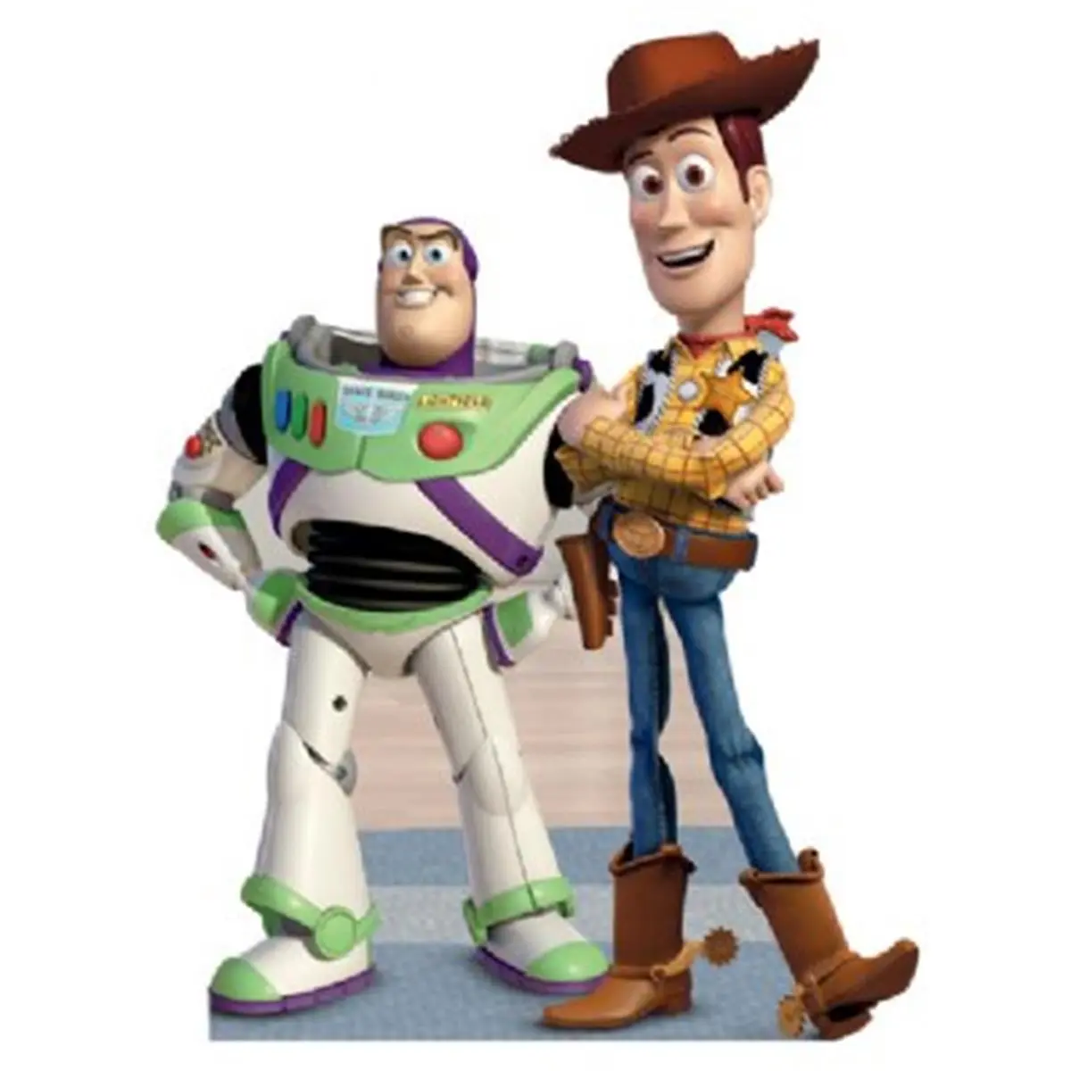 212 MAIN Buzz & Woody Cartoon Characters Standup Corrugated Cardboard Cutout - 45x66in Large Animation Art & Merchandise, Home Decor Wall Fill Display, Home Supplies