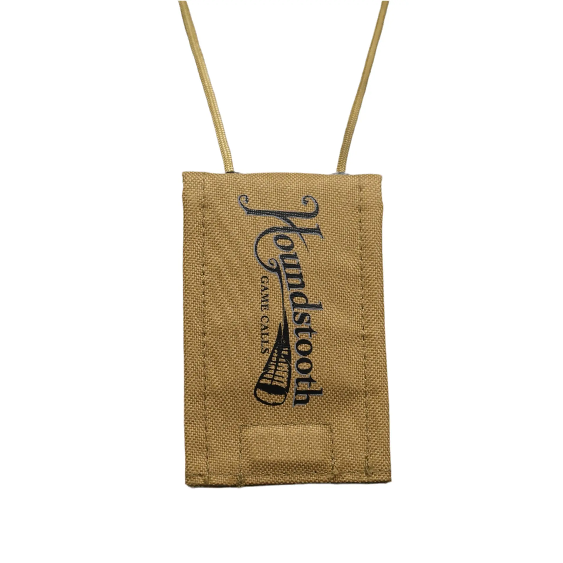 Houndstooth Mouth Call Pouch - Coyote Tan (Solid Color)