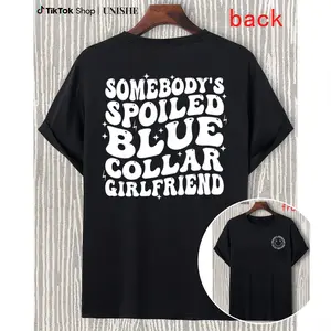 Spoiled Girlfriend’s Blue Collar Shirt – Cute Gift Graphic Tee