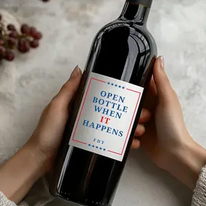 Anti Tump Wine Labels, When IT Happens Wine Labels, Labels, Celebrate The Big Beautiful Day Beer Soda Liquor Champagne Party Labels