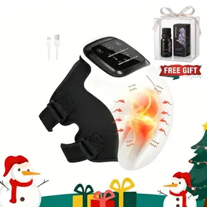 Electric Adjustable Knee Massager, 1-Pack USB-Rechargeable Smart Heating Knee Massager with LED Touch Screen, Unisex, Gift-Ready Massager