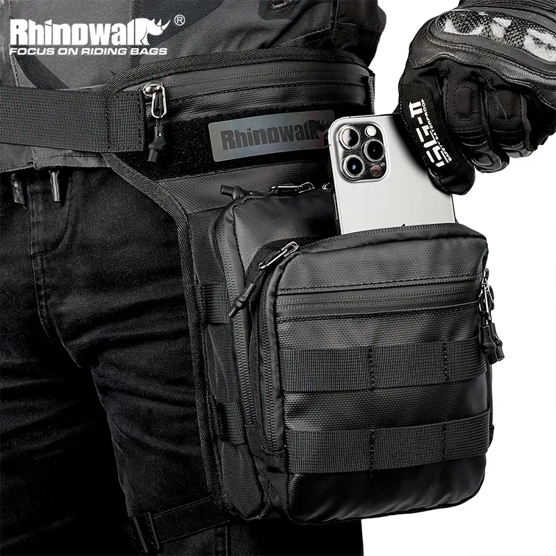 Rhinowalk Waist Leg Bag 3L Large Messenger Bag Portable Travel Cycling Leg Storage Bag Phone Purse Fanny Pack Fit Thigh Hip Bum