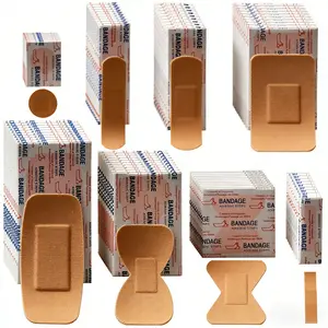 80-Pack PE Waterproof & Breathable Bandages, Flexible Adhesive Wound Dressing with Cushioned Non-Stick Pads, Assorted Sizes for Fingers, Knuckles & All Body Parts, Latex-Free Hypoallergenic Strips, All-Round First Aid Wound Care for Minor Cuts, Scrapes,