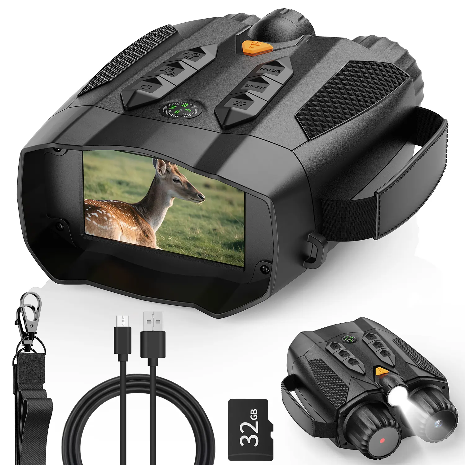 4K Night Vision Goggles,3' Large Screen 10X Digital Zoom Binoculars,5000mAH Rechargeable Lithium Battery,Camping Binoculars for Outdoor, Field Observation, Men Gift, Wildlife Observation, Hunting, Camping, summerwins # hiking essential