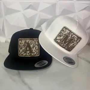 Cowhide Custom Letter SnapBack Hat