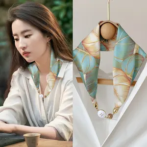 Magnetic Clasp Scarf Women's Pearl Necklace Easy-to-Wear Accessory Summer 2026 Scarf Neck Protector New Style Scarf