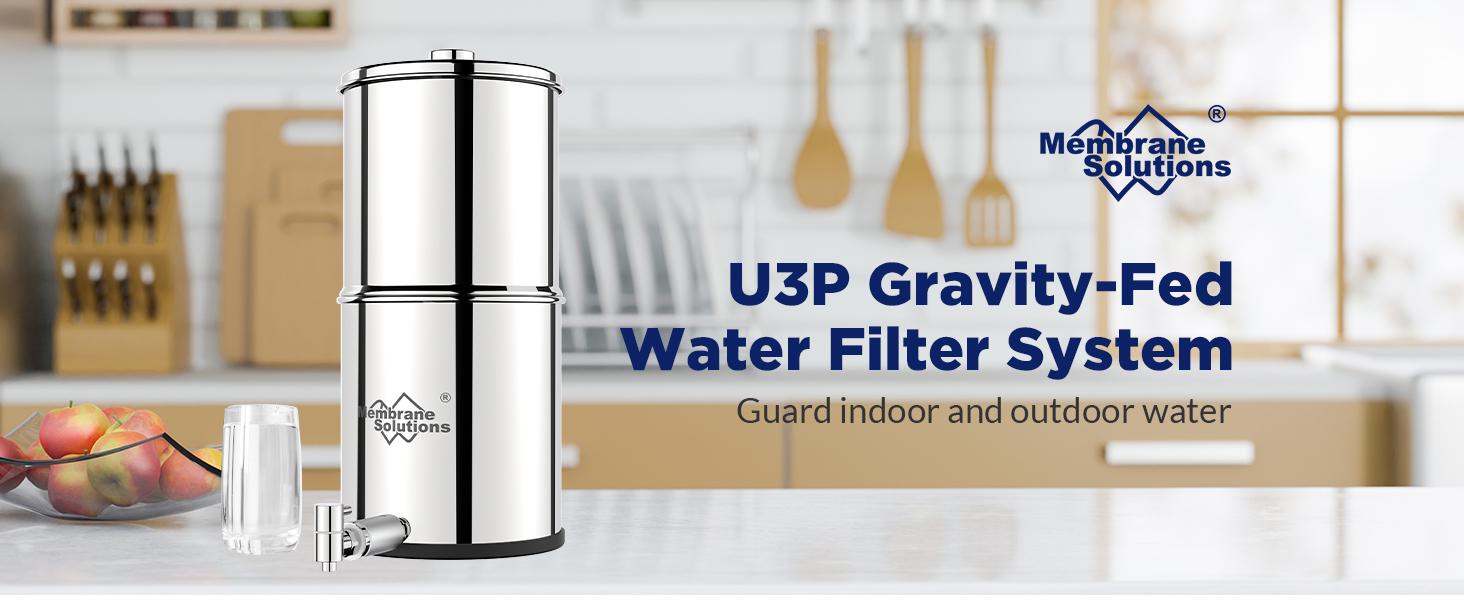 Membrane Solutions U3P Original Replacement Filter UV Countertop Gravity Water Filtration System Elements -3PACKS Membrane Solutions U3P Original Replacement Filter UV Countertop Gravity Water Filtration System Elements -3PACKS
