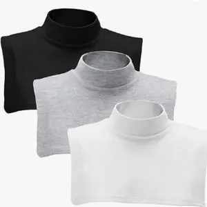 Fake Turtleneck Dickey Detachable Collars Set Half Top Mock Blouse Collar for Women Men