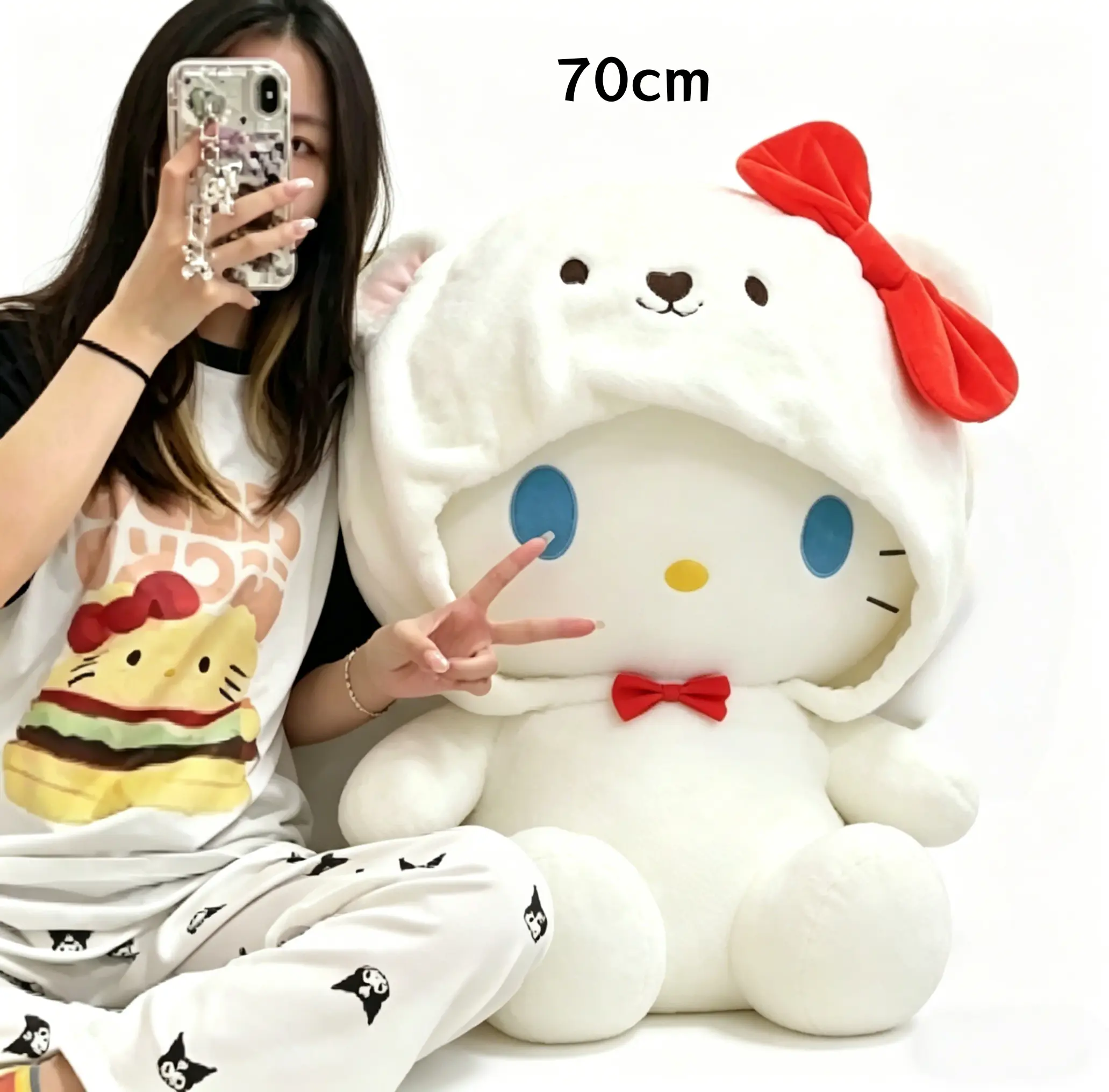Sanrio Hello Kitty Plush Doll 27inch Extra-Large Plush Adorable Size Perfect for Fans and Collectors Iconic Charm Larger-than-Life Form