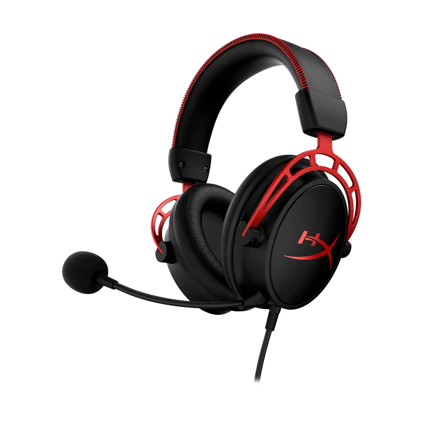 HYPERX Cloud Alpha Gaming Headset - Gaming Accessories, Headset with Mic, Bass/Mid/High Sep, Detachable Mic, Comfortable Fit, Lightweight Design, Ideal for Entertainment, Pc Accessories Gaming, Lightweight Gaming Headphones