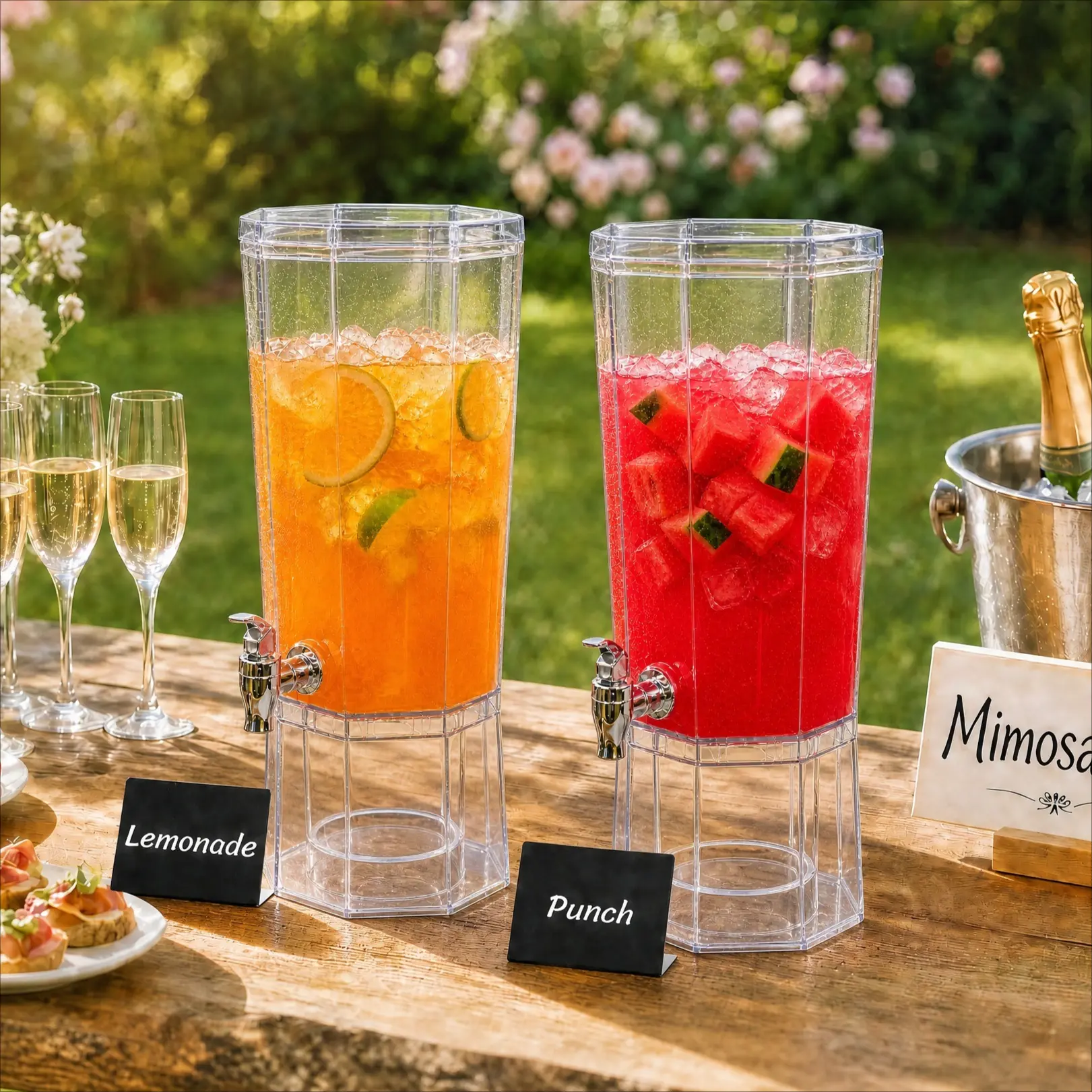 Lifewit 4L BPA-Free Drinking Dispenser with Lid & Stand - Drip-Free Spout, Fruit-Infuse Filter, Detachable ABS Spout, Leak-Proof Multi-Size Beverage Server for Cold Drinks, Juice, Soda, Tea - Ideal for BBQs, Parties