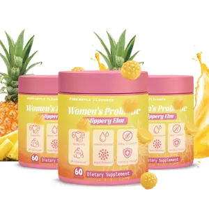 60ct Hawaiian Pineapple Feminine Probiotic Gummies | Slippery Elm Prebiotics & Lactobacillus | pH Balance & Dryness Relief