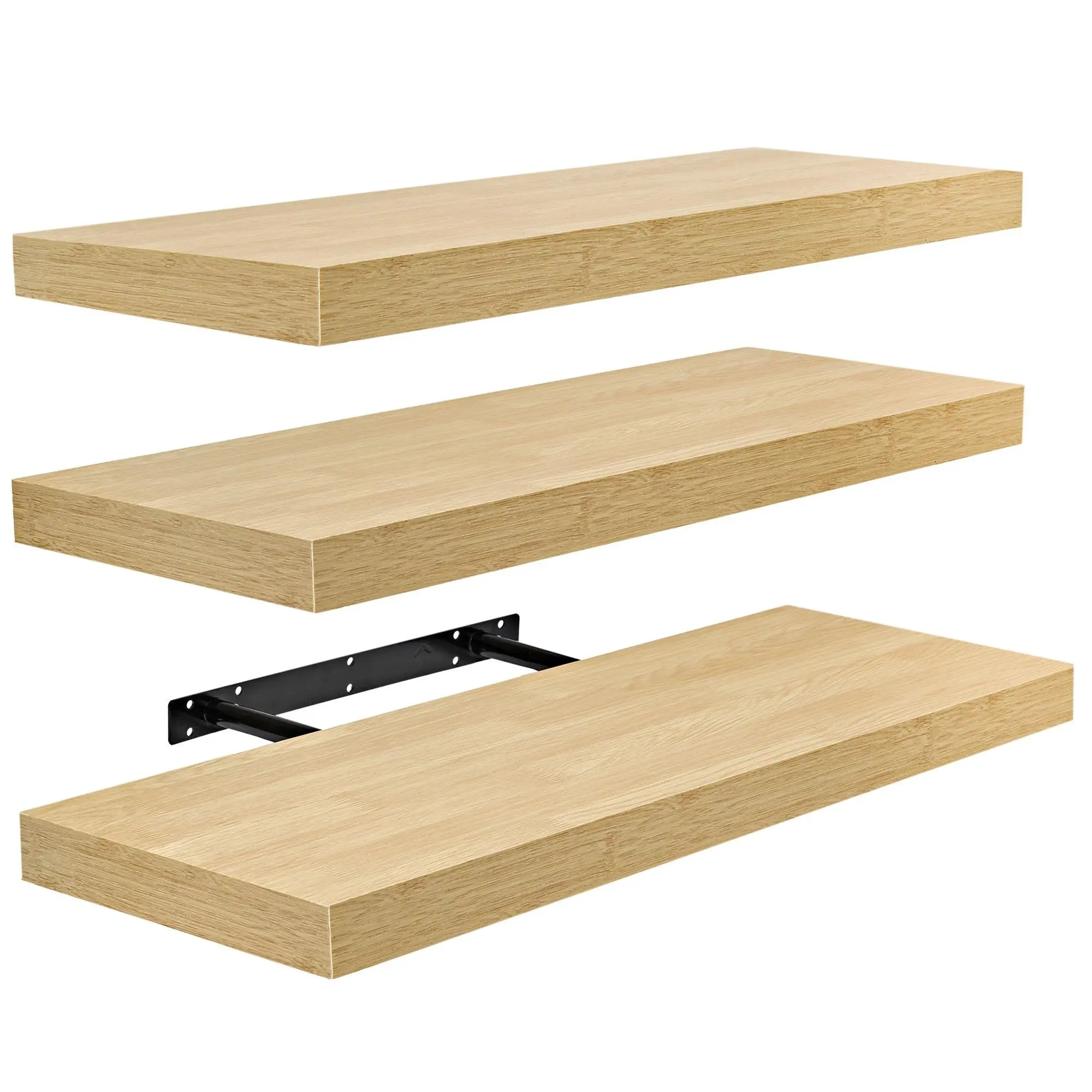 Set of 3 (24"x9 ") Sorbus Recta ngle Floating S helves