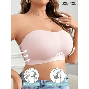 Plus Size Comfortable Wireless Side Hook Closure Bra Womenswear Bridal