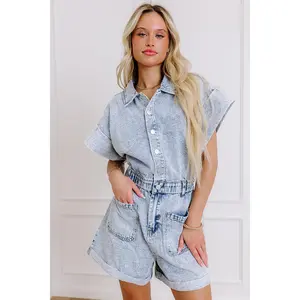 Express It All Denim Romper