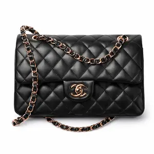 Pre-owned CHANEL Lambskin Shoulder Bags BJ11015050255 Classic Flap Black Medium