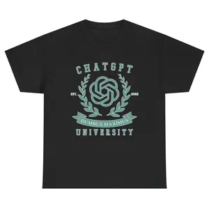 Chat GPT University T-Shirt, Funny Graphics T-Shirt, Chat GPT Shirt, Casual Womenswear, Unisex Clothings