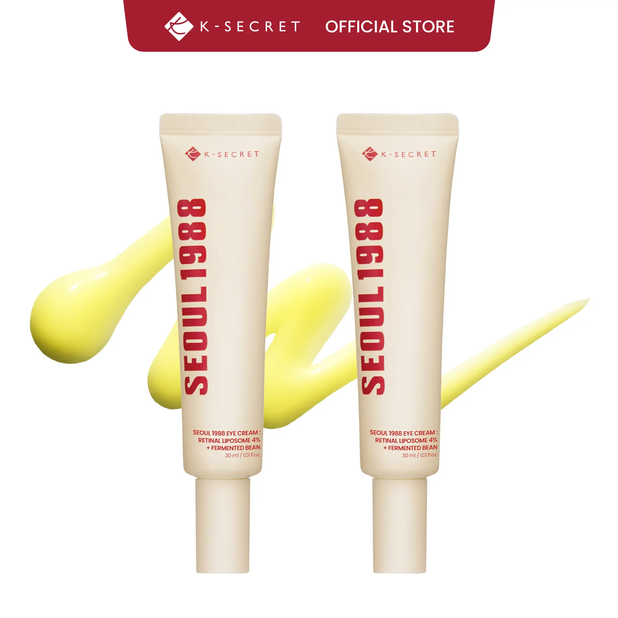 [KSECRET Official] SEOUL 1988 Retinal Eye Cream Duo | Retinal Liposome 4% Eye Cream | Intensive Eye Care for Dark Circles, Fine Lines & Under-Eye Bags