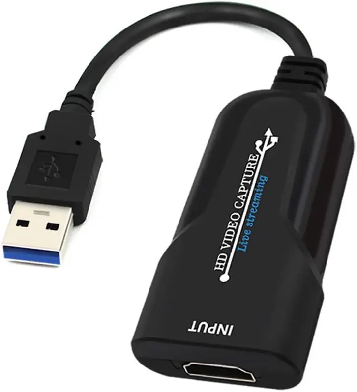 HDMI to USB 3.0 Video Capture Card, 4K HDMI Input, 1080P 60FPS Video Capture Device, Driver-Free Recording Adapter for Live Streaming, Gaming, OBS, Video Conference, Teaching, Medical Imaging