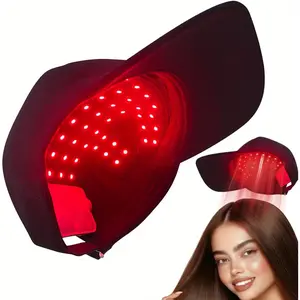 Hair Growth-Promoting Anti-Hair Loss Cap 850nm Infrared Light Device Black Adjustable Hat for Hair Health