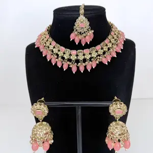 Polki Necklace/Choker Set  With Jhumka and Tikka