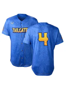 Texas Tailgaters Ev0Shield BBCL Jersey — Hot Custom name & number YOUTH Kids, Men & Women —  Loose Fit, Moisture-Wicking, Breathable Polyester Baseball Uniform