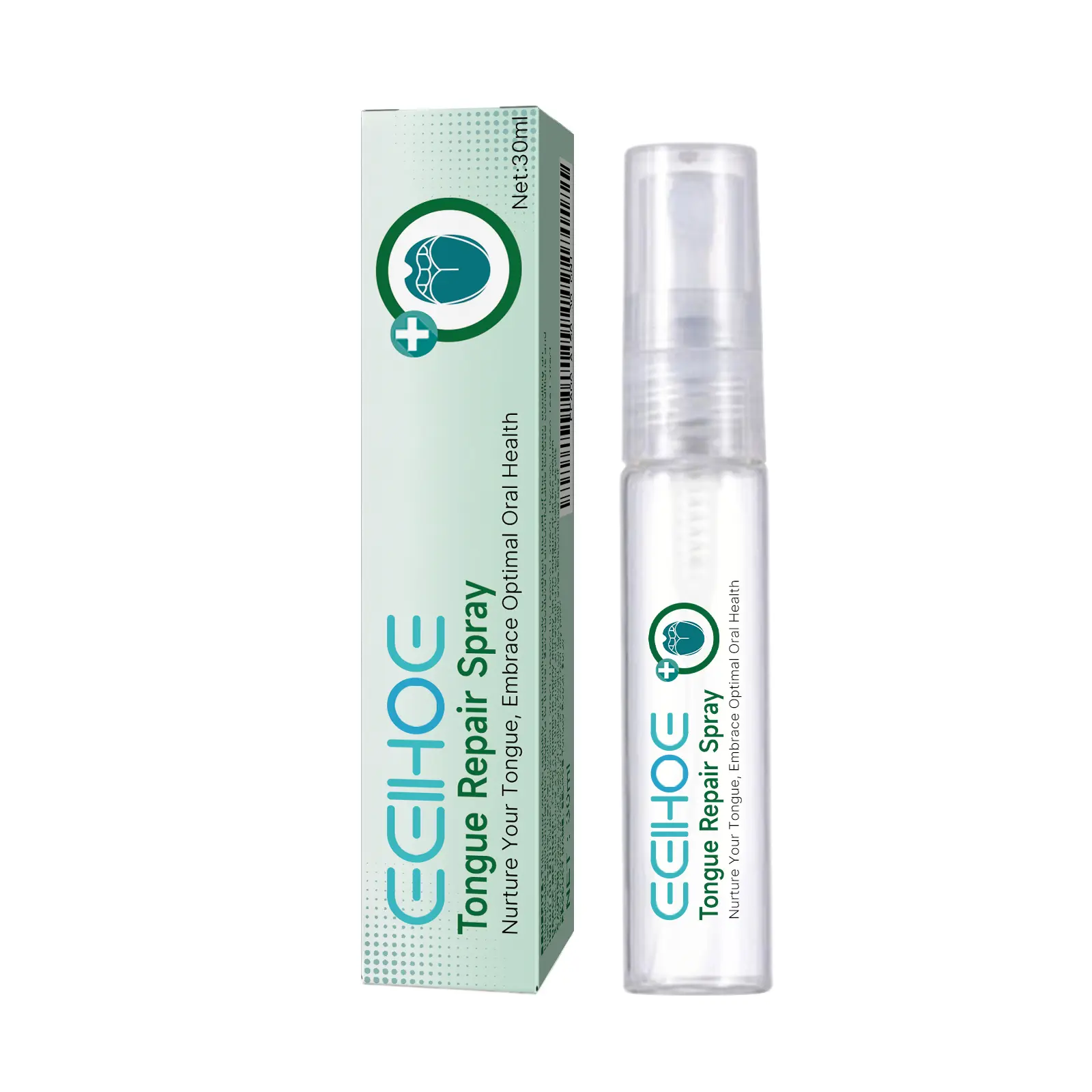 EELHOE Tongue Care Spray, Oral Care Spray for Tongue Comfort, Moisturizing Oral Freshener with Mint & Castor Oil, Daily Mouth Care