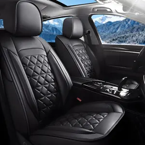 OTOEZ 2-Piece Front Car Seat Protectors, Luxury PU Leather, Waterproof, Universal Fit for Most Cars & SUVs, Automotive Seat Covers Car Seat Accessories