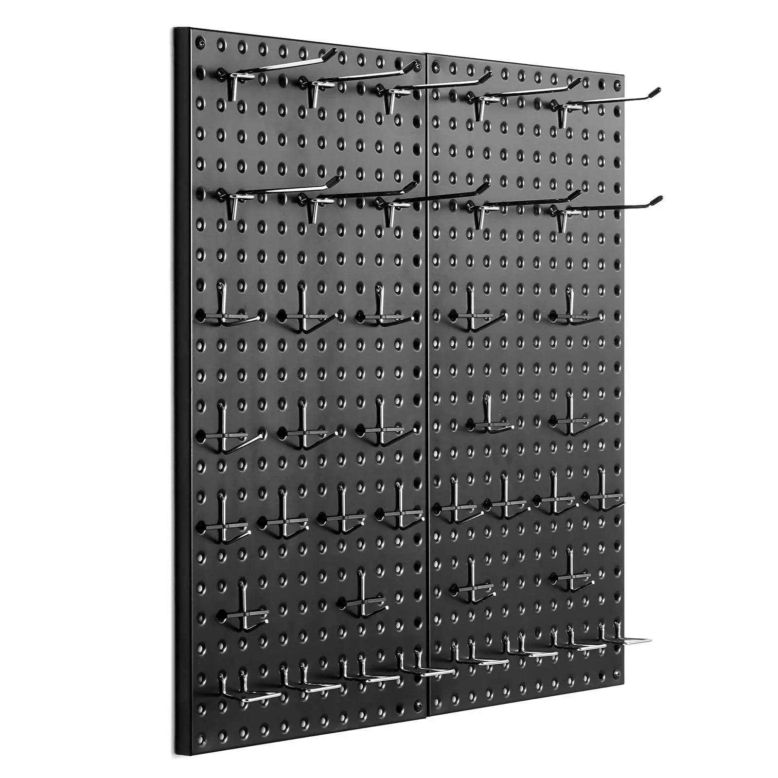 【Summerfinds】VEVOR Metal Pegboard Panels 24" x 12" Pegboard2 PanelsHeavy Duty Peg Board Wall Organizer with Accessoriesfor Living Room Garage Tool Storage Office Organization Craft Room Kitchen HomeBlack