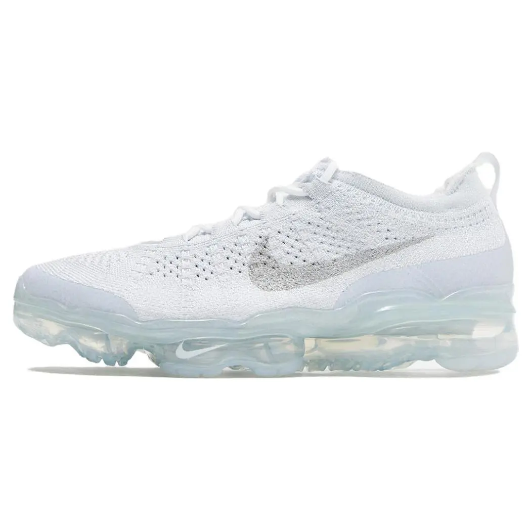 Men's Nike Air VaporMax 2023 Flyknit Casual Trainers - Footwear, Flyknit Pure Platinum, All Seasons, No Heel, Round Toe, Low Top, Style DV1678-002, for Driving/OOTD