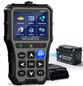 AMTIFO OBD2 Scanner with Battery Tester – Plug & Play Check Engine Code Reader, Emissions Readiness Car Diagnostic Tool for Vehicles 1996+