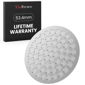 Espresso Puck Screen 53.4mm – Breville Machine & 54mm Portafilter Compatible – 316 Stainless Steel Filter – Micro-Perforated Coffee Puck Screen for Even Extraction