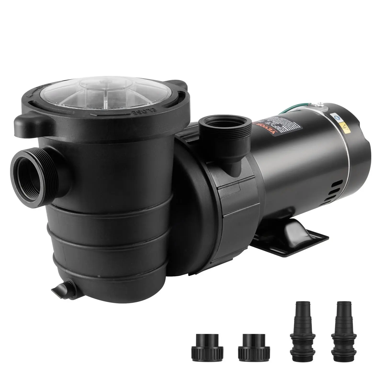 VEVOR Above Ground Pool Pump,  1HP, 80 GPM Max. Flow Single Speed Swimming Pool Pump, 120V 3450 RPM 36 ft Max. Head Lift Pool Pump with Filter Basket, for Above Ground Pools Hot Tubs Spas, Tested to UL Standards#SohoChic