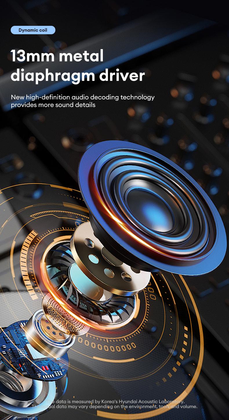 HYUNDAI Y22 In-Ear Wireless Headphones with 2025 Bluetooth 5.4, Touch Smart Screen, ANC Noise Reduction, Anti-Loss Function, High-Fidelity Audio Decoding, Ergonomic Comfortable Fit, Compatible with Mainstream Devices, Earbuds for Music & Calls