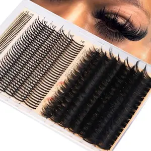 Lash Clusters with Bottom Lashes Spike Long 26mm Lash Clusters with Spikes 260D Volume Eyelash Clusters DIY Cluster Eyelash Extensions Mega Style Individual Bottom Lashes Extension by CORUSCATE
