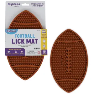 Brightkins Football Lick Mat, Food Rubber Mat and Snuffle Pet Supplies, Enrichment Puppy Pads Essentials Products, Anxiety Relief Items, Interactive Dog Toys