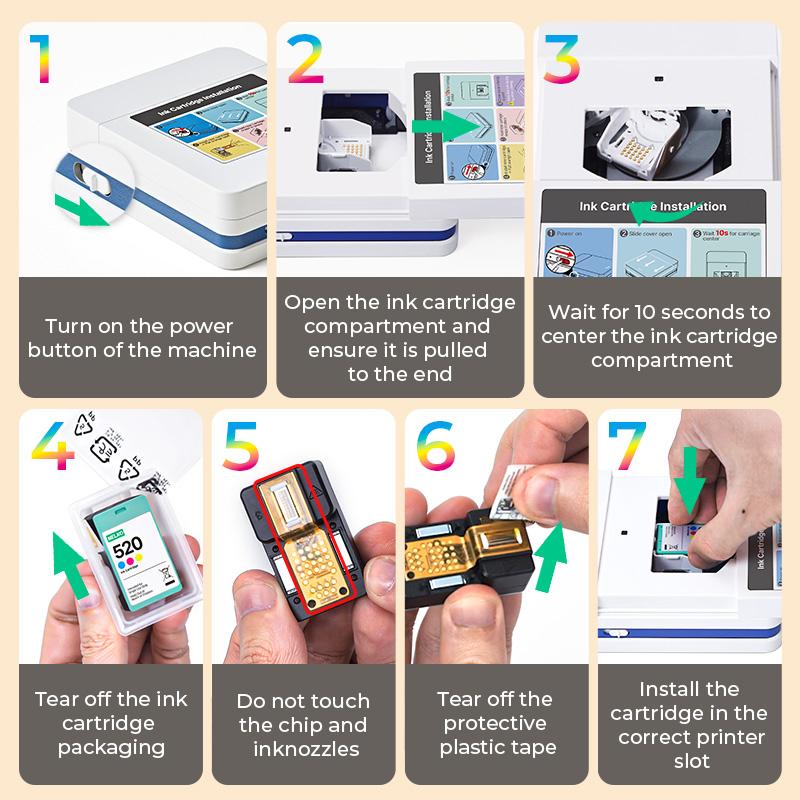 PP01 Portable Mini Color Wireless Mobile Printer, Instant Smartphone Photo Printer, Sticky-Back Photos, Bluetooth Compatible with iOS & Android Devices, Fun Editing App, Perfect Gift For Valentine's Day, Mothersdaygift outdoorfun #SummerVibes