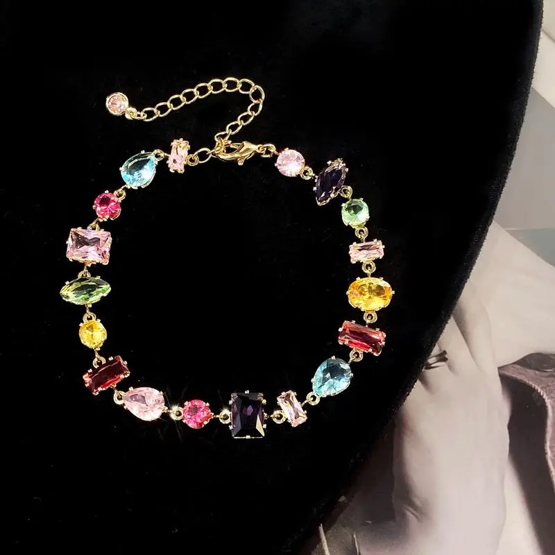 Veliora Gift Dopamine Candy Bracelet for Women 18K Gold Plated Mood Boosting Jewelry Y2K Energy Beaded Bracelet Thoughtful Gift for Girlfriend BFF Her Jewelry For Christmas gifts