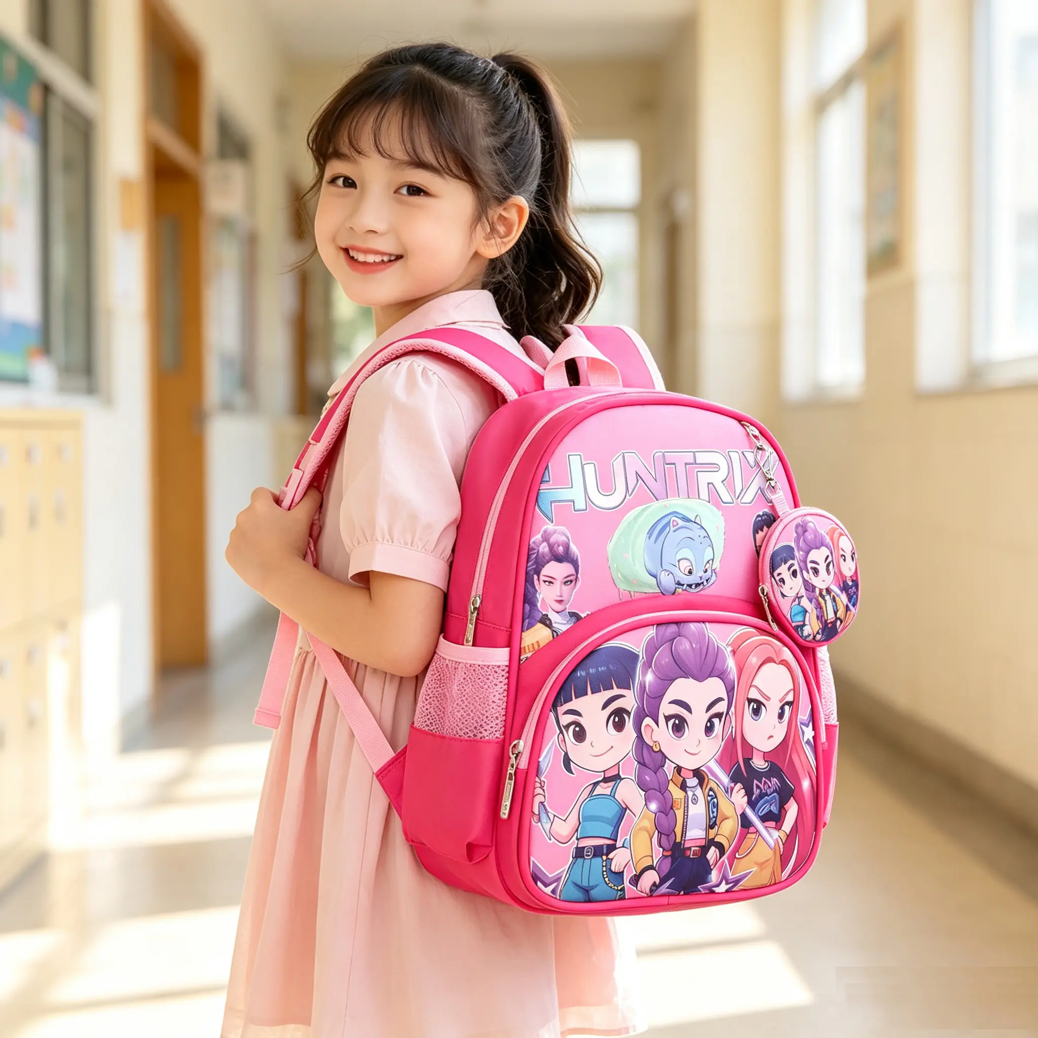 Cute Cartoon Kids Backpack (with Coin Purse) – A must-have for kids' outings, breathable and lightweight, this casual backpack is perfect for school, travel, and everyday use. A perfect gift for your child.