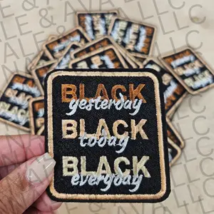 Black Yesterday Black Today Black Everyday Hat Patch (3 Patches)