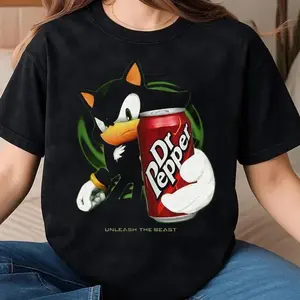 Hedgehog Shadow Parody: Funny Hedgehog Dr Pepper Shirt | Unleash The Beast T-Shirt | Shadow the Hedgehog Inspired Parody | Sonic Speed Cartoon Animal Graphic | Retro Gaming Fan Apparel | Hedgehog Soda Meme Tee