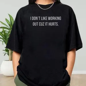 I Don't Like Working Out Cuz It Hurts Shirt, Lazy Fitness Humor Shirt, Funny Gym Shirt, Workout Humor Shirt, Funny Shirt, Gym Meme Shirt