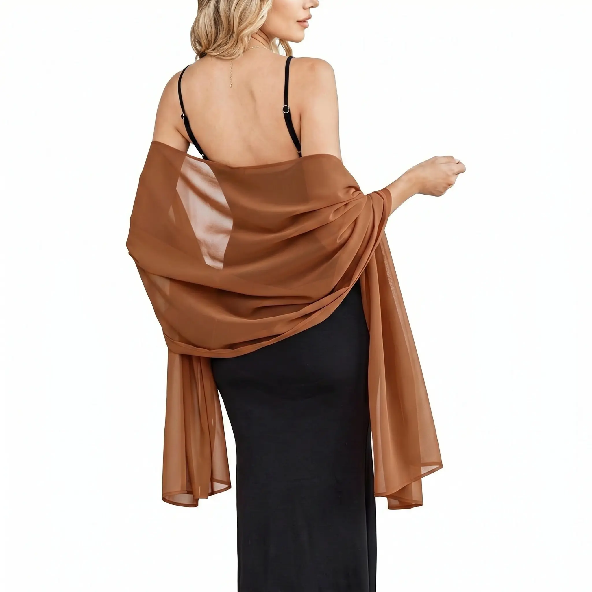 Avidlove Women's Chiffon Shawl Wrap Elegant Sheer Soft Lightweight Scarf for Wedding Evening Party Formal Accessory