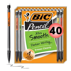 BIC Xtra-Smooth Mechanical Pencil – 0.7mm Medium Point, Number 2 Lead | 40 Pack