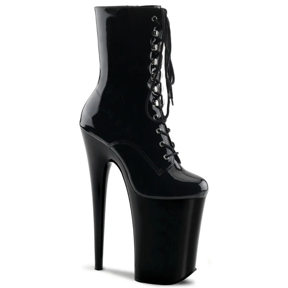 Pleaser Infinity-1020 Women's Platform Ankle Boot - Lace-Up Footwear, All-Seasons Shoe, Ankle-Height Design