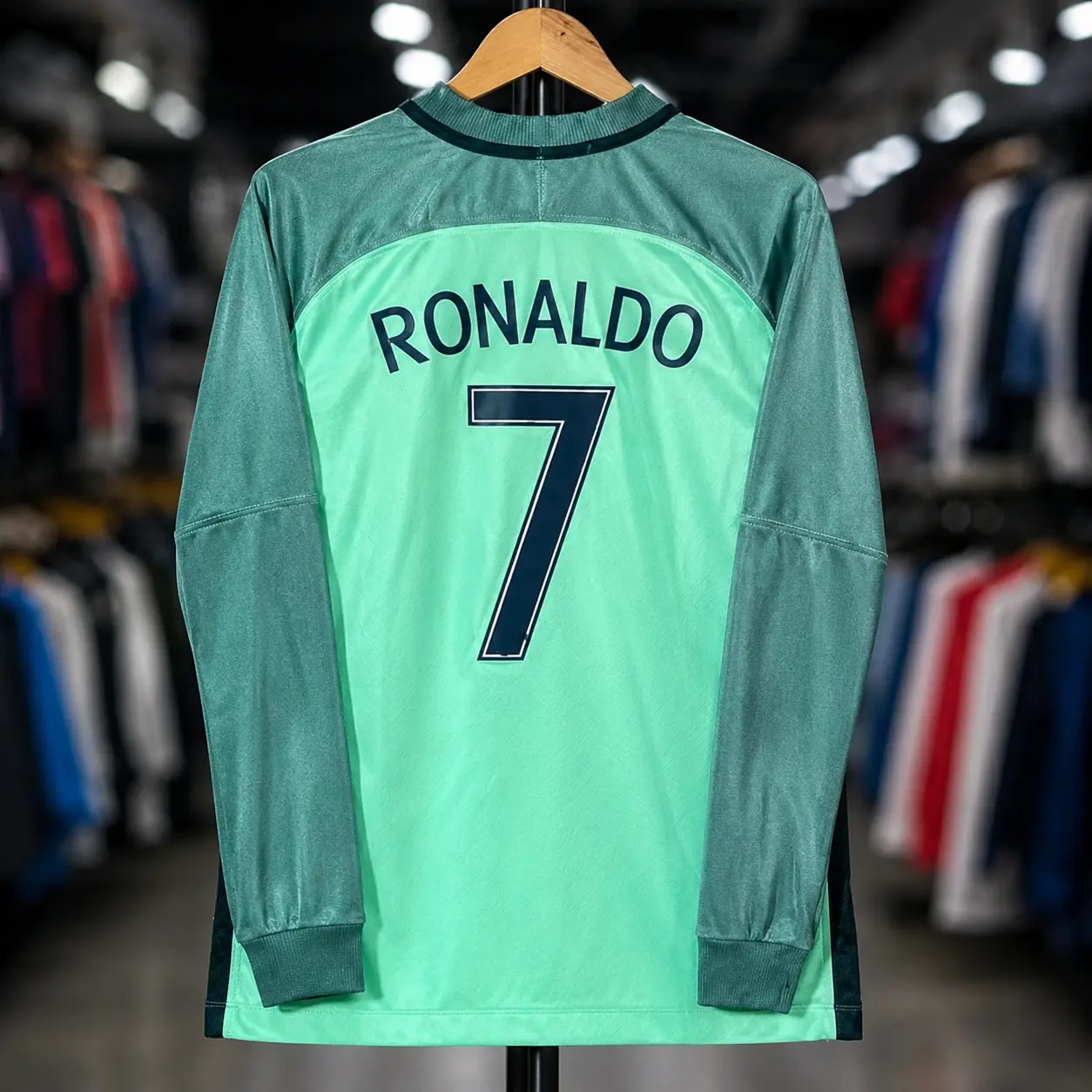 CR7 #7 -  Portugal 2018 - Long Sleeve Retro Football Jersey Kit