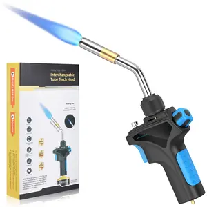 Propane Torch Head, Mapp Gas Torch, High Intensity AS12000 Trigger Start Gas Torch, Welding Torch for Soldering, Brazing, Welding