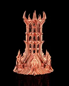 Copper Obsidian Dice Tower D&D Dice Roller RPG Dice Tower Tabletop Gaming Accessory for DND and RPG Enthusiasts