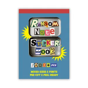 Ransom Letters Stickers Book 1500+ Pieces Retro Cut-Out Alphabet & Number Stickers for Scrapbooking Journaling DIY Crafts Vintage Holiday Gift for New Year